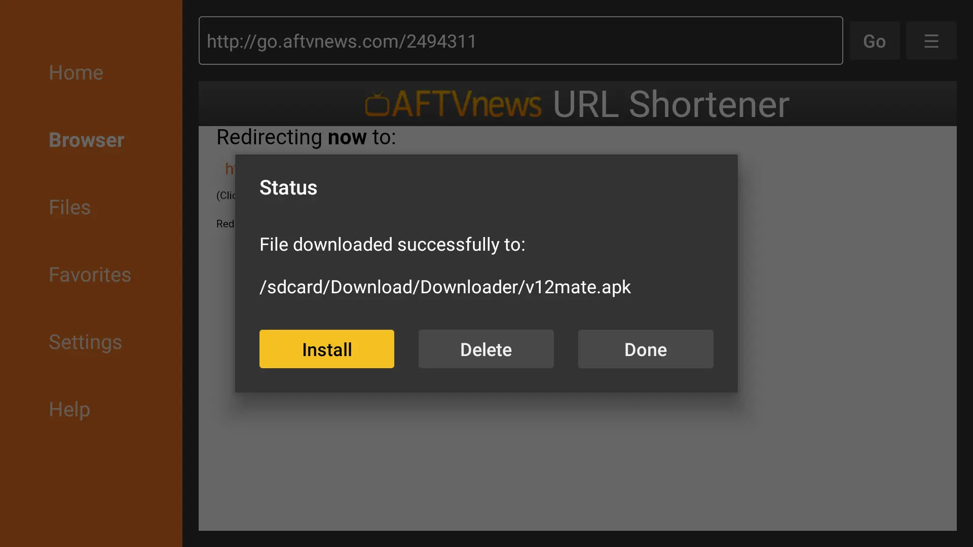 Confirmer l'installation d'IBO Player Pro sur Fire TV