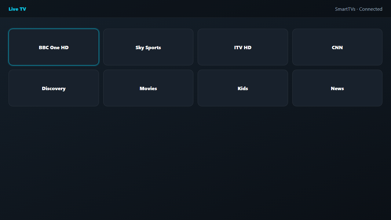 Télé en direct après l'installation IPTV sur télé intelligente
